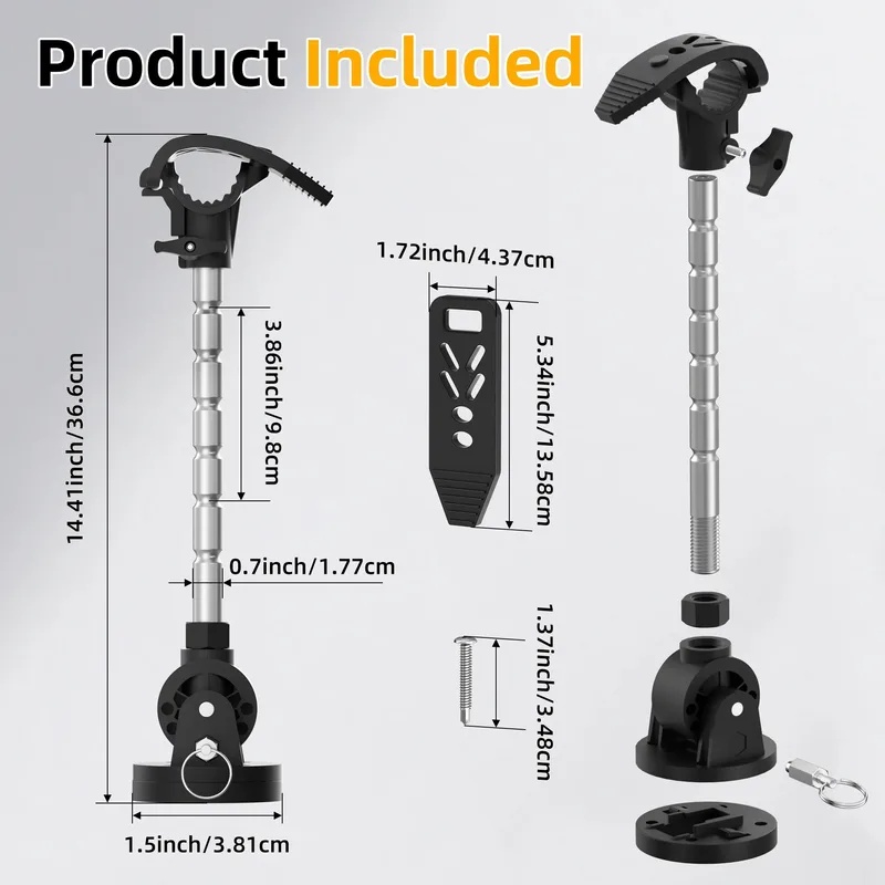 Fishing Kayak Crate - Adjustable Marine Mount Anti-Wobble Support System