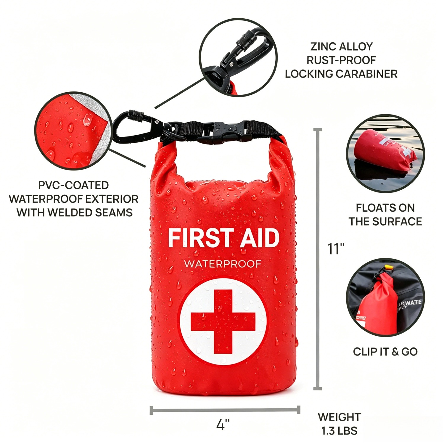 2L Waterproof First Aid Bag Ro - Fishing Kayak Sit On Top recension och pris